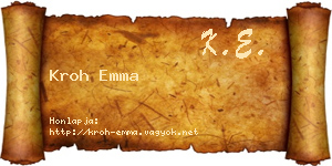 Kroh Emma névjegykártya